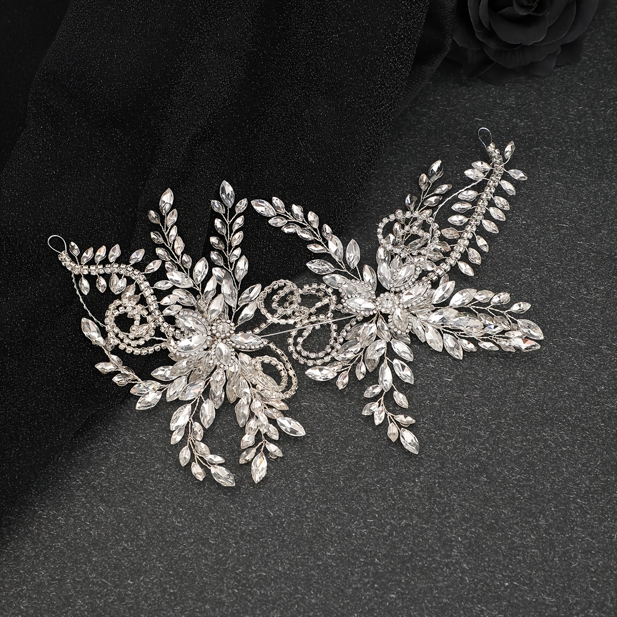 Light Eyelet Rhinestone Bridal Headpiece Additions