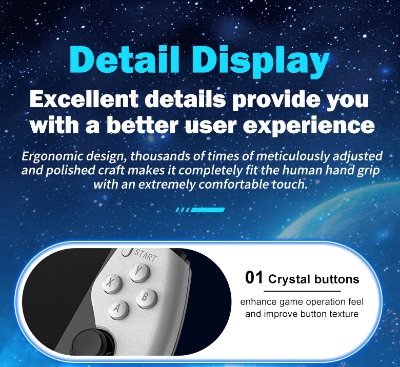 YAJOTIN SF3500 Portable Retro Gaming Console | 5-inch IPS HD Screen, USB Rechargeable, Lithium Battery, Ergonomic Design with Stand, Compact and Durable, Ideal for Birthday, Halloween, Christmas Gifts