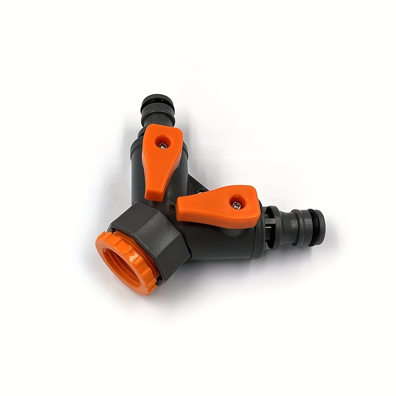1 Plastic Garden Hose Connector With Switch, Y-shaped Tee Fitting, Suitable For Yard Accessories