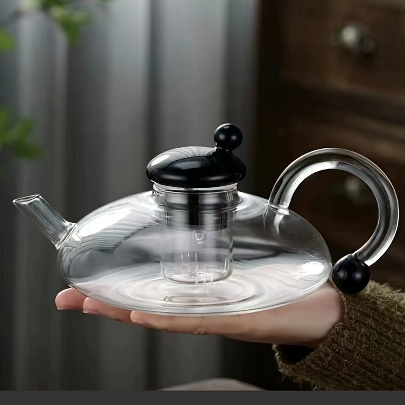 TEMU 1pc Cafetera de Vidrio Resistente al con Filtro Integrado - 23.67oz, para Hacer Té y Café