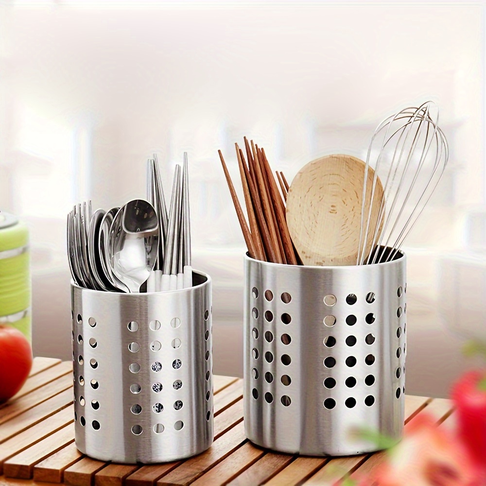 

1pc Stainless Steel Kitchen Utensil Set - Storage Organizer For , Knives, , - -safe, No Needed