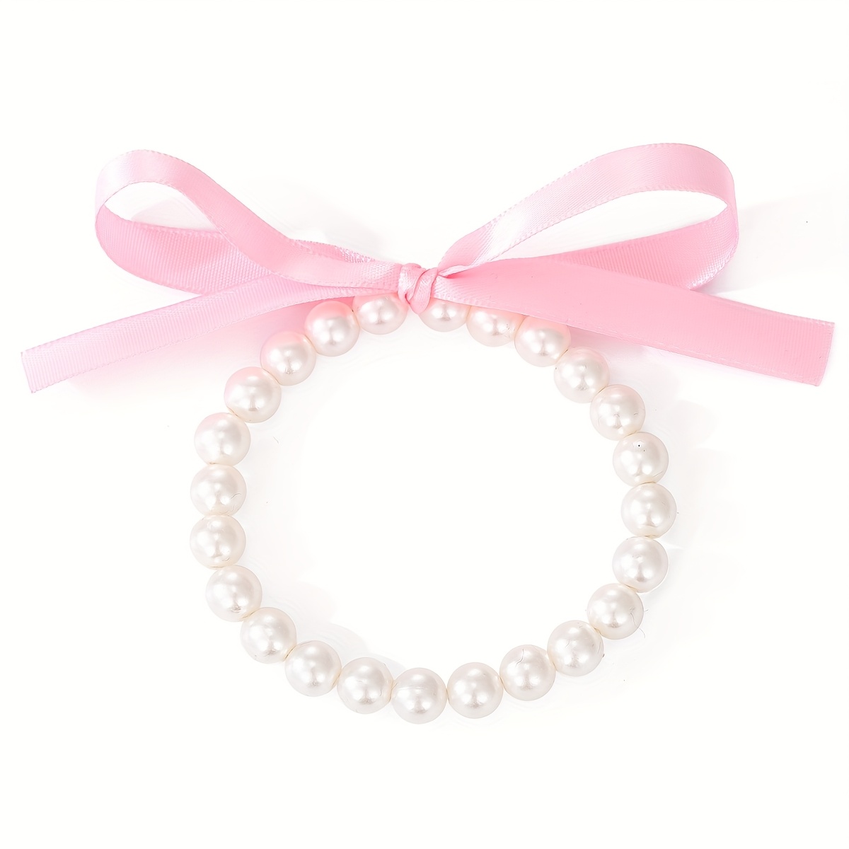TEMU 1pc Ribbon Bow With, Exquisite And Elegant Charm Bracelet, Stylish And Versatile Cute Accessory, Gift For Girlfriend