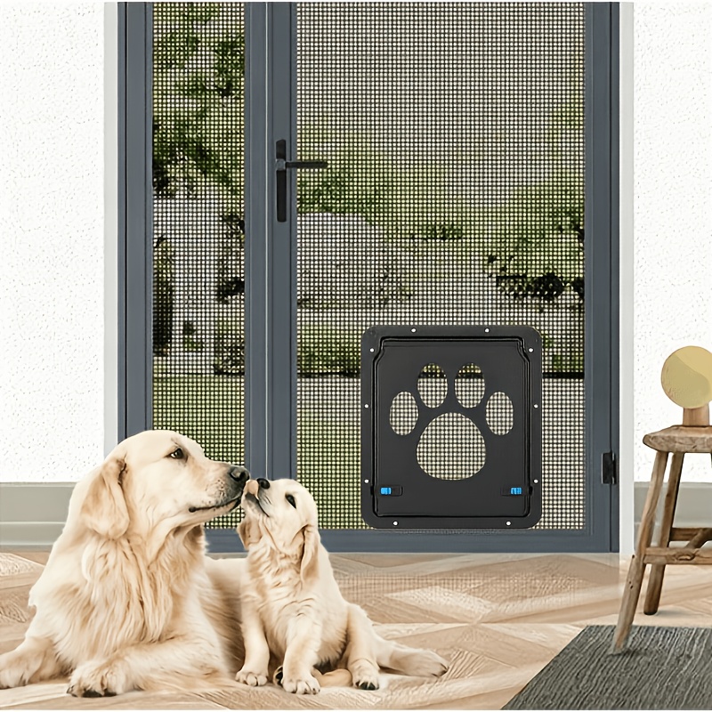 TEMU 1pc Pet Door For Outdoor Use, Suitable For Dogs And Cats, Allowing Through Windows With A Stylish, Secure, And Lockable Screen