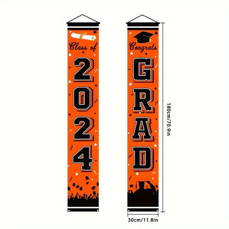 Class 2024congrats Grad Porch Banner Sign Graduation Front - Temu ...