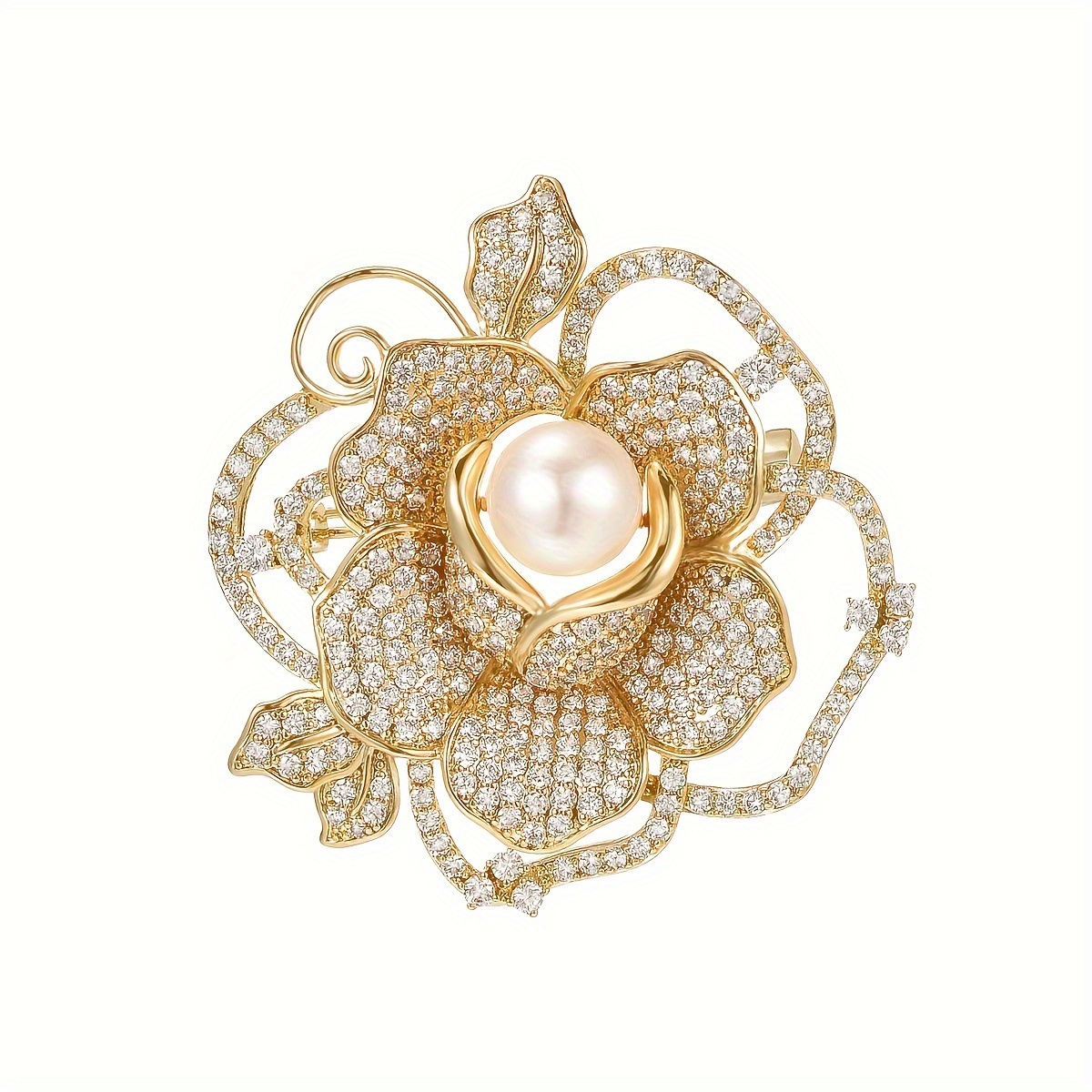 flower brooch 18k gold plated flower brooch pin - Temu