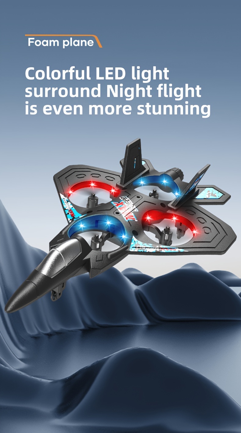 Drone with Rechargeable Battery, Quadcopter Altitude Control, Remote Control Toy for Beginners, Indoor And Outdoor Gifts, Fighter Jet, Toys for Boys And Girls, Christmas, Halloween, Thanksgiving Gifts