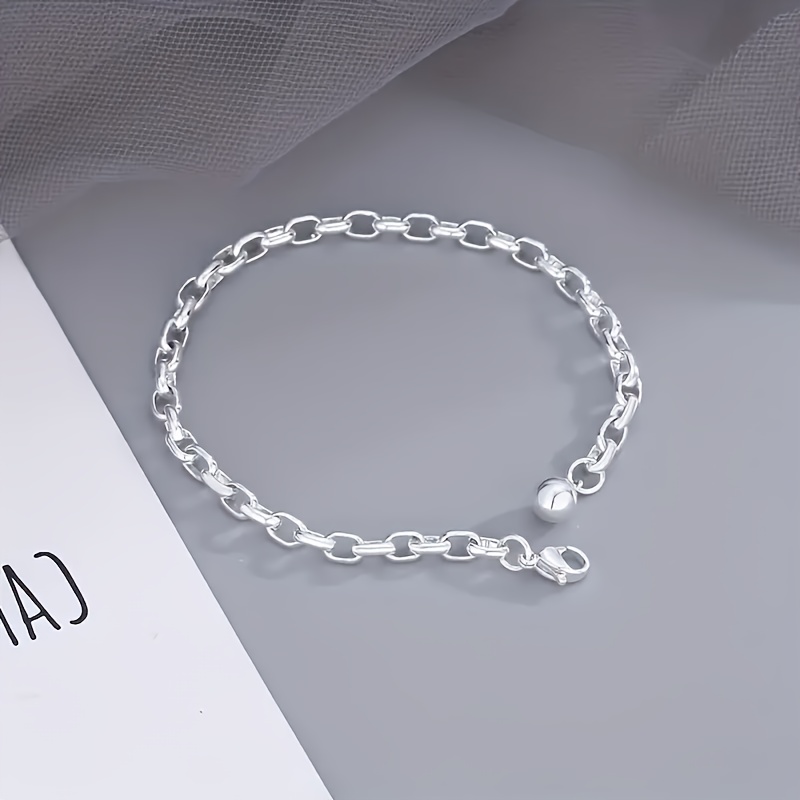 Light Luxury Elegant Lovely Ladies Silvery Stainless Steel Casual Versatile Bracelet