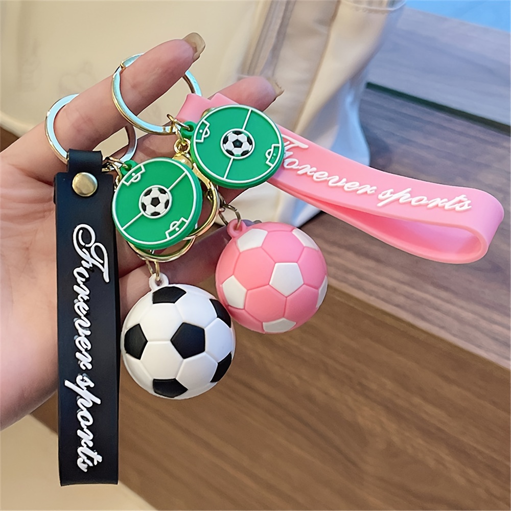 

1pc Football Keychain Pendant, Pvc Soft Sports Keyring, Ideal Choice For Gift
