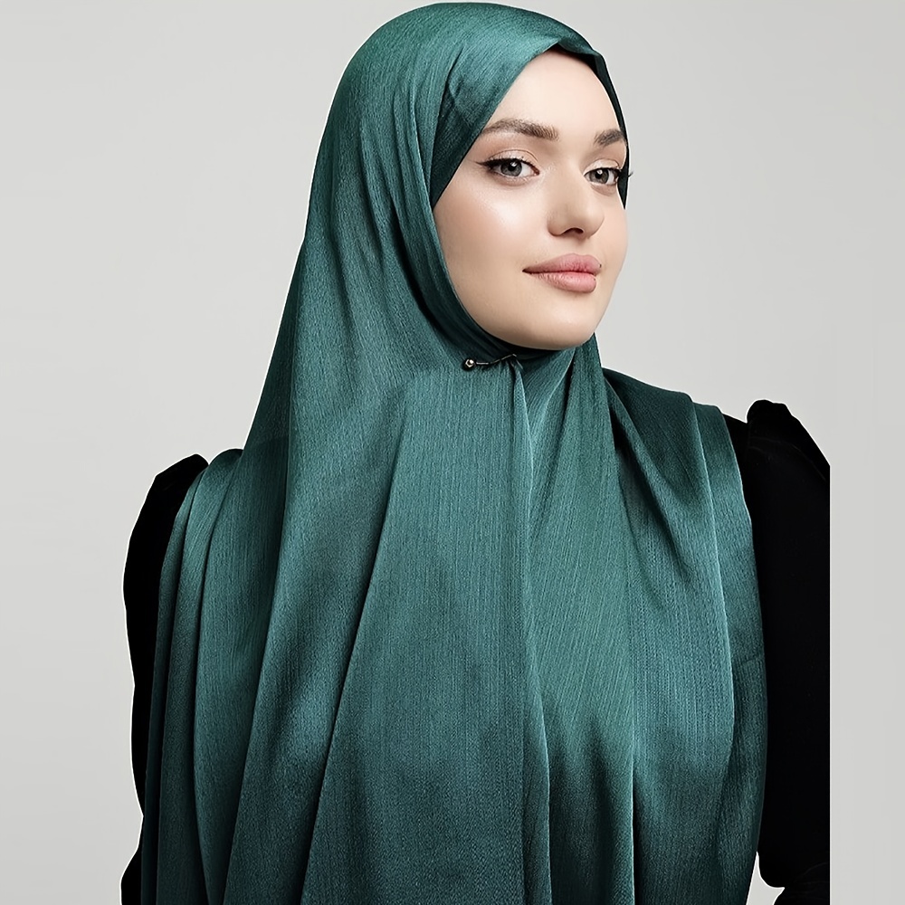 

Hijab Élégant de Couleur Unie - Foulard en Polyester et Respirant pour Femmes | pour les et Décontractées