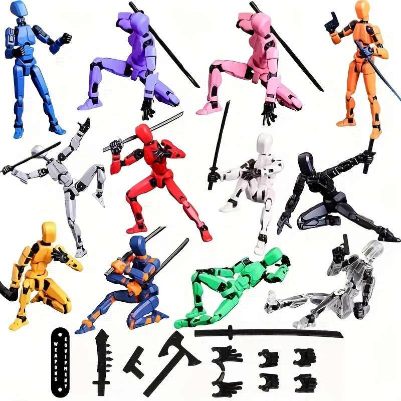T13 Action Doll, 3d Printed Movable Robot Model, All Joints Used For Stop Motion Animation Production, Halloween Christmas Gift, Random Color, 1pc ()