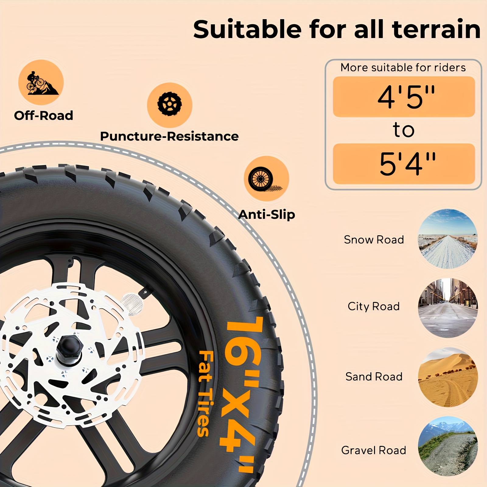       youth electric bicycle 4 inch tire electric bicycle 749w   motor 30 50 miles h 749 watt hour disassembly battery all terrain electric off road bicycle suitable for mountains snow sand       riding youth e motorized bicycle color   design   look removable battery     Product details 8
