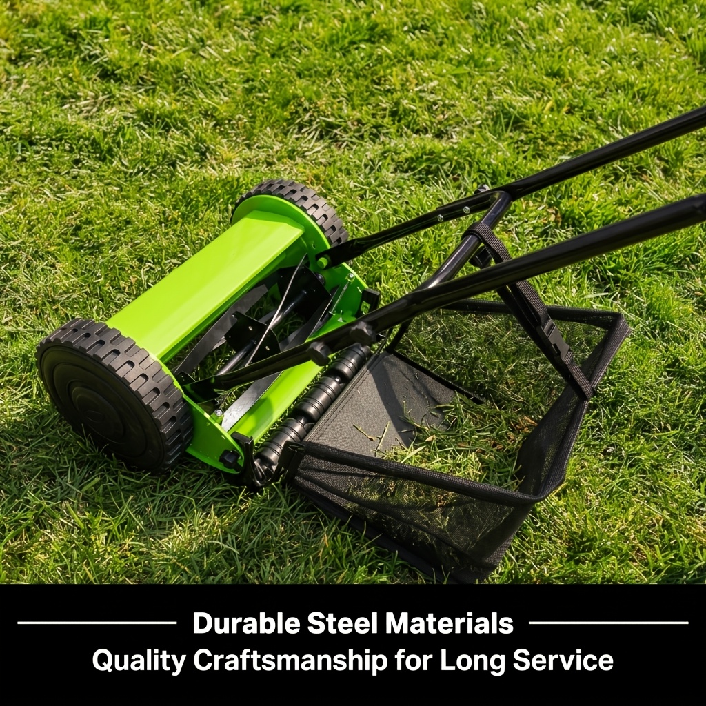 A Push Lawn Mower, a Drum-Type Manual Mower, Does Not Require Electricity Or Oil, Is Portable And Convenient, Suitable for Yard Lawn Care And Garden Maintenance