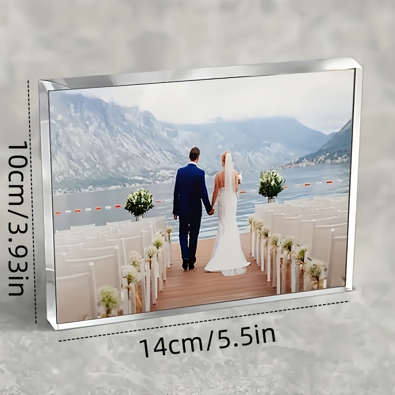 Image of 1pc Customized Transparent Acrylic Photo Frame - Memories, Capture , Best Friend Gift For Sister Or Female Colleague