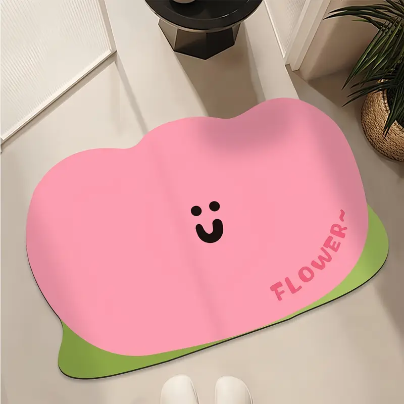 1pc natural ite cartoon cute peach quick drying mat ooze bibulous anti skid bathroom quick dry and clean dirty wear is suitable tub shower bathroom kitchen Product details 0