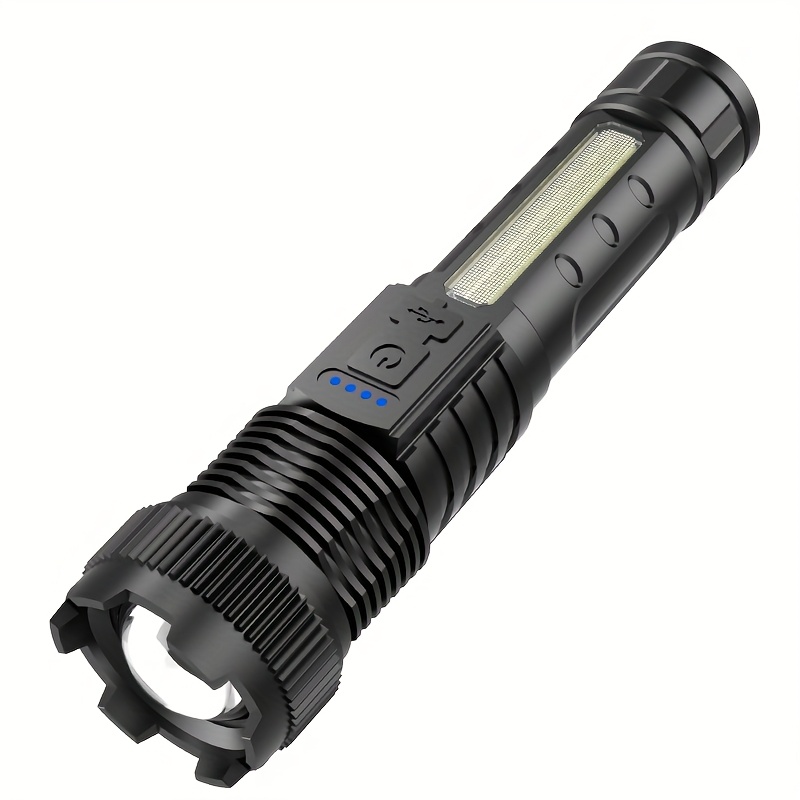 1pc Multifunctional Outdoor Flashlight, Retractable Handheld Torch, Rechargeable Camping Light, Suitable For Travel Camping, Hiking, Fishing, Emergency Ip65