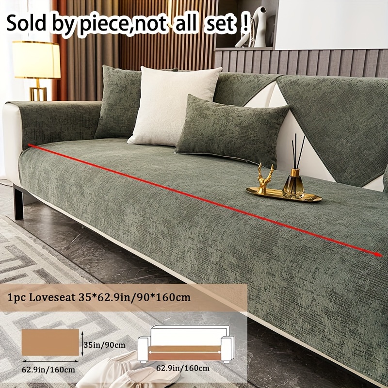 1pc Anti-dog Scratch Anti-slip Sofa Cover, Pet-friendly Sofa Cover, Jacquard Sherpa Sofa Cover, Cover, Living Room, Bedroom, Office Home , Sofa Protection Cover, Armrest Pad, Double Sofa