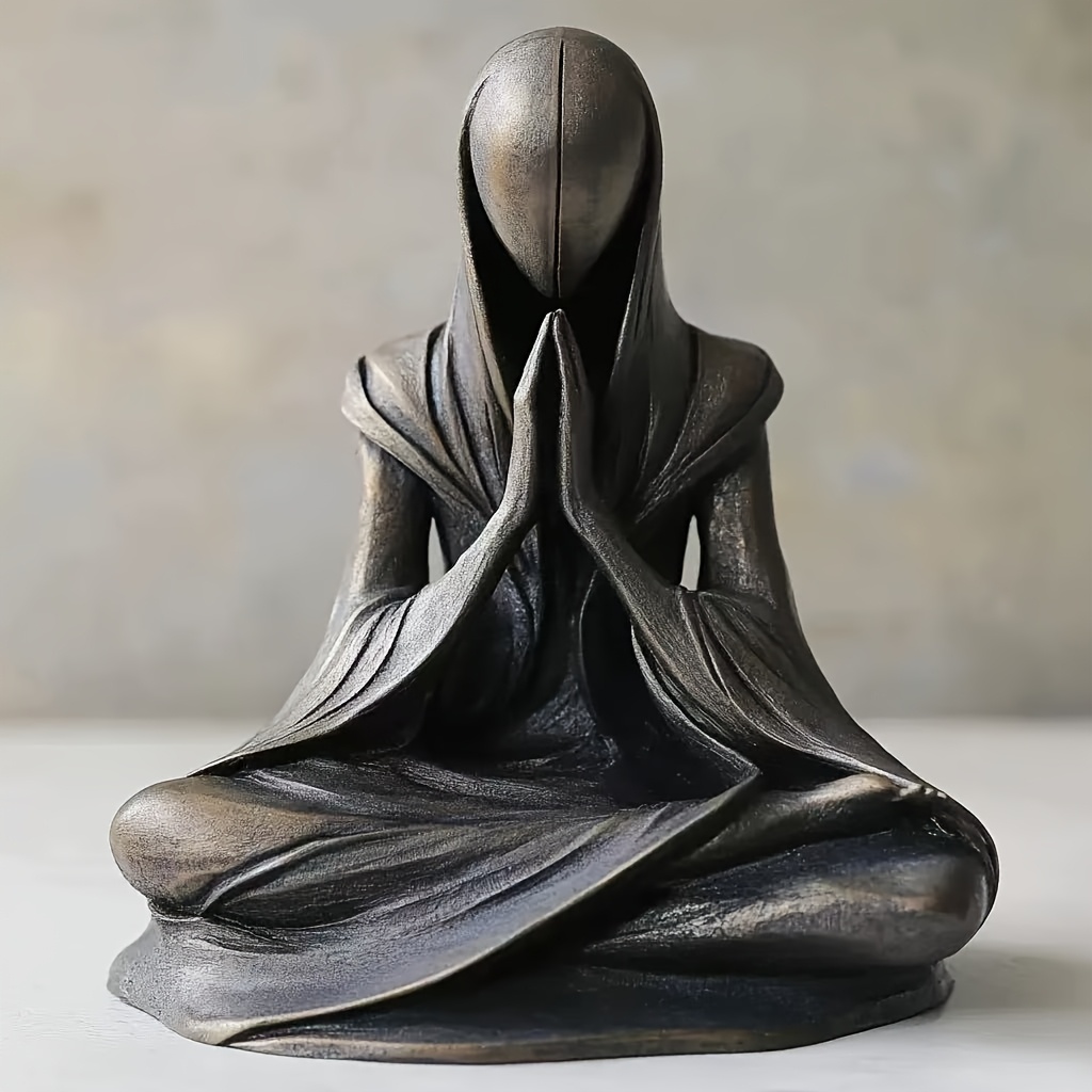 Meditating Statue Resin Crafts Ornaments Desktop Decorations Meditation Creative Gifts