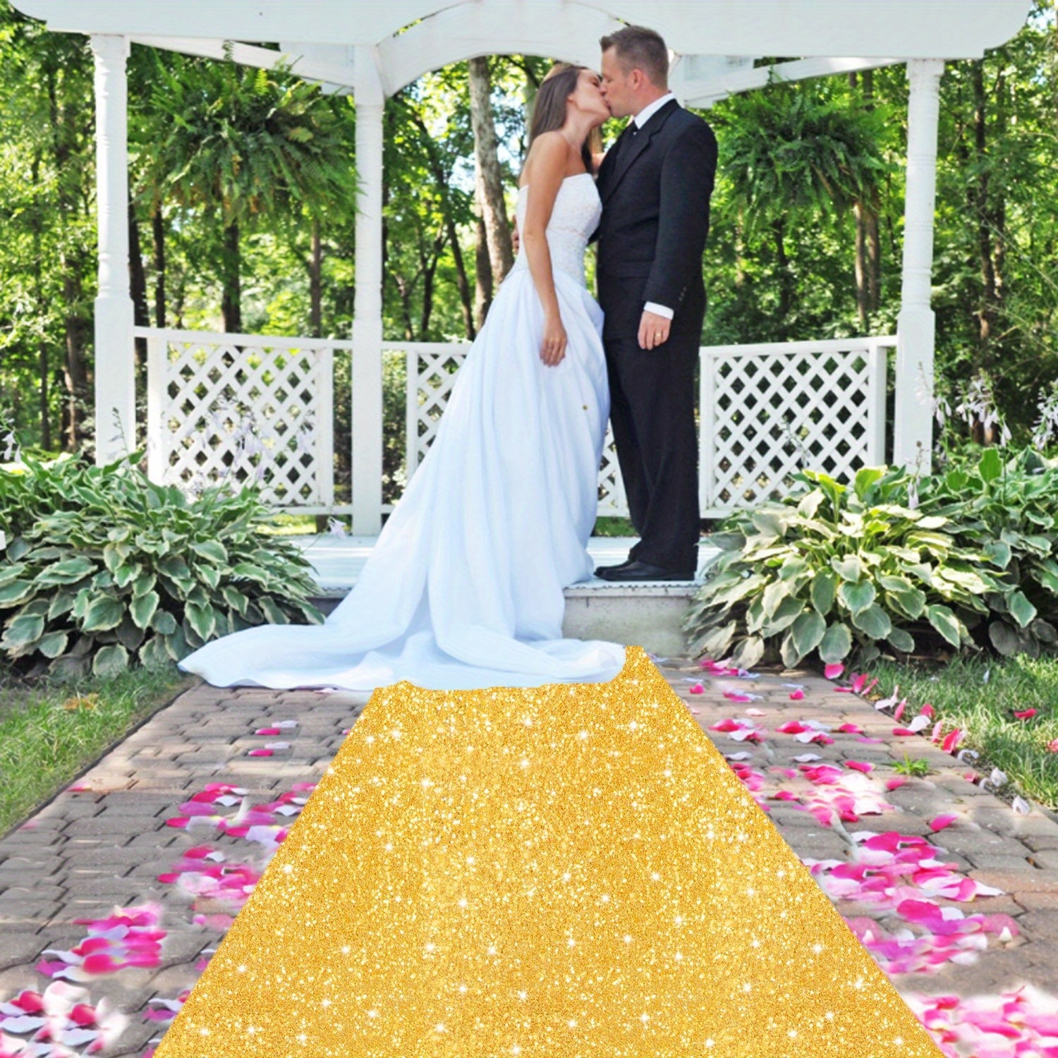 wedding aisle runner sold on Temu United States