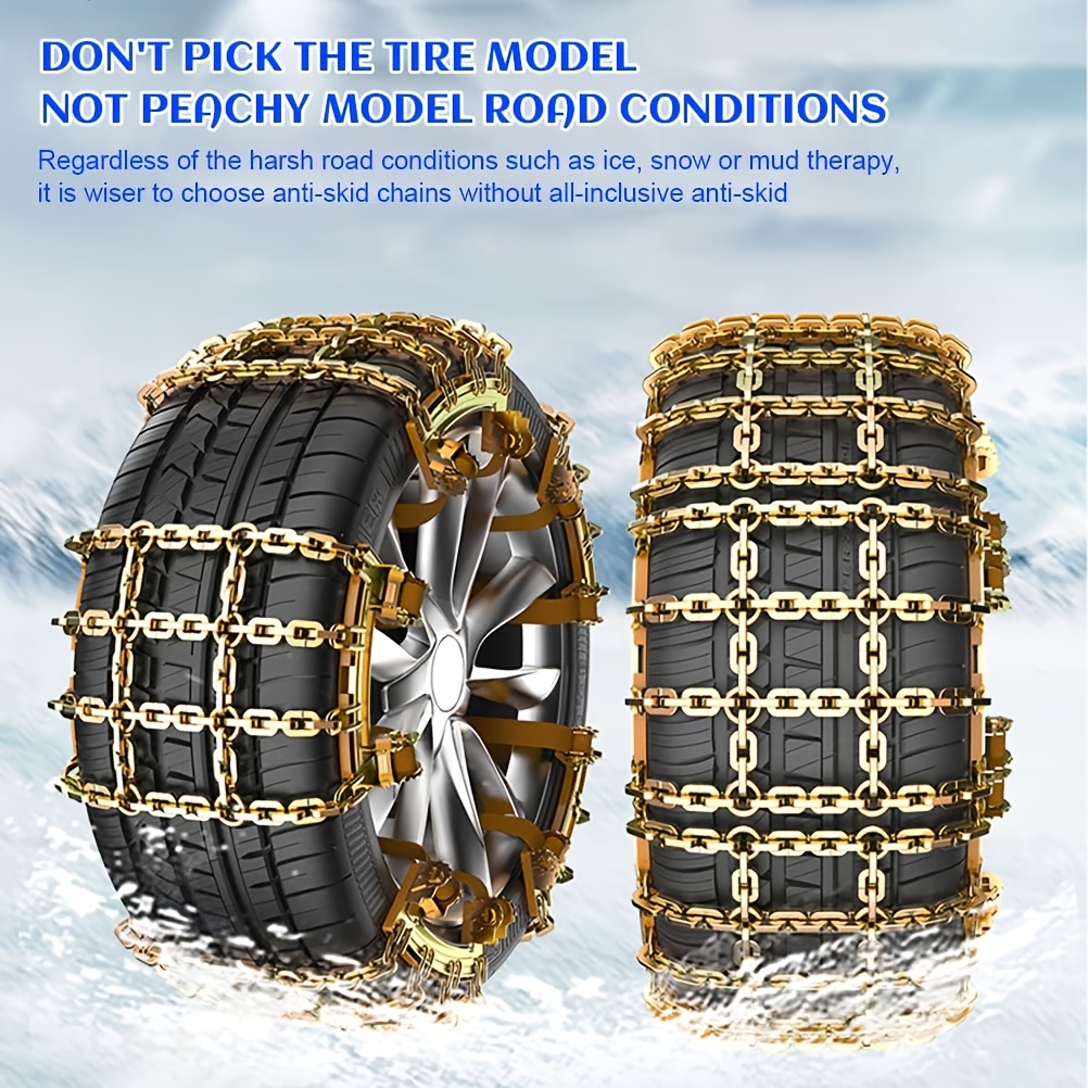 Car Tire Anti-slip Chains, Universal For Sedan And Suv, For Truck Snow Chains, Anti-slip For Truck Safety Chains, Universal Tire Chains For Trucks, Automotive Snow Chains, Snowy , Icy , Design