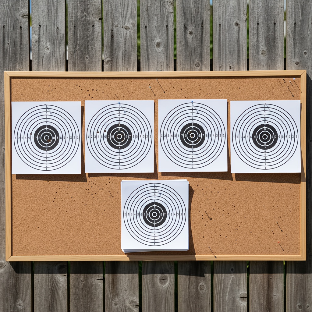 100 Pack 14x14cm Square Practice Target Paper, Lightweight