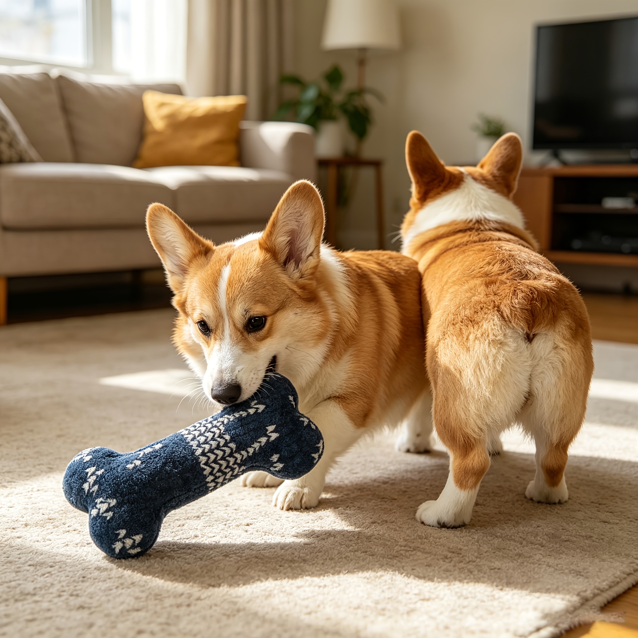 Geometric Pattern Simulation Dog Bone Training Toy