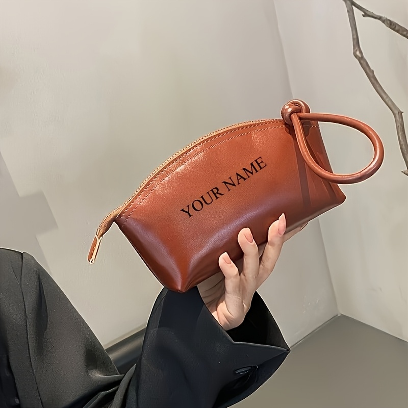 TEMU Personalized Custom New Pu Solid Color Handbag, Logo Niche Design Clutch, Fashionable And Versatile Series