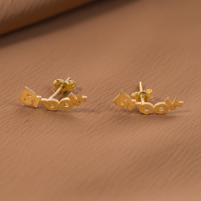 Exquisite Custom Name Letter Stud Earrings for Women