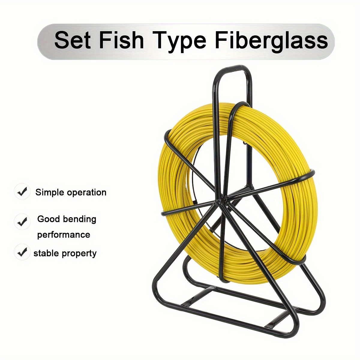 6 Mm X 130m Fiberglass Rod Fish Tape Fiberglass Cable Wheel Tube Rodder, 130m Fiberglass Cable Retraction Aid, Cable Retraction Aid Fiberglass For Cable Retraction Tape Retraction Spiral