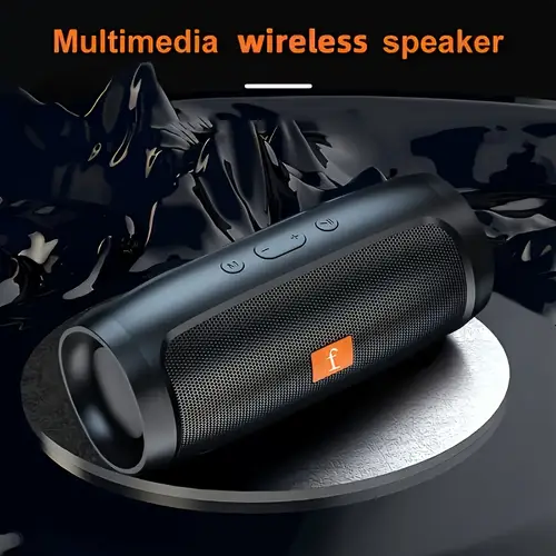 Portable Wireless Speaker, Dual Channel Stereo, LED Bathroom Wireless Speaker, USB Charging, Button Control, Suitable for Home/party/outdoor/beach Use