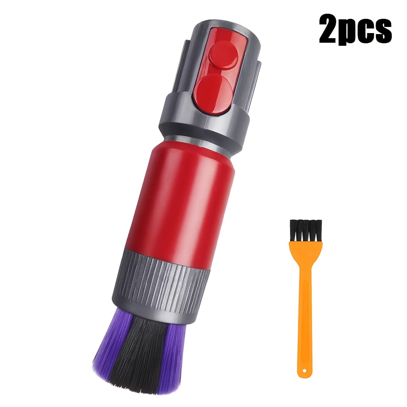 TEMU 2pcs Dust Brush Head Additions (includes 1pc Brush Head), Compatible With V7/v8/v10/v11/v12/v15 Vacuum Cleaners - Heavy-duty Nozzle Replacement,