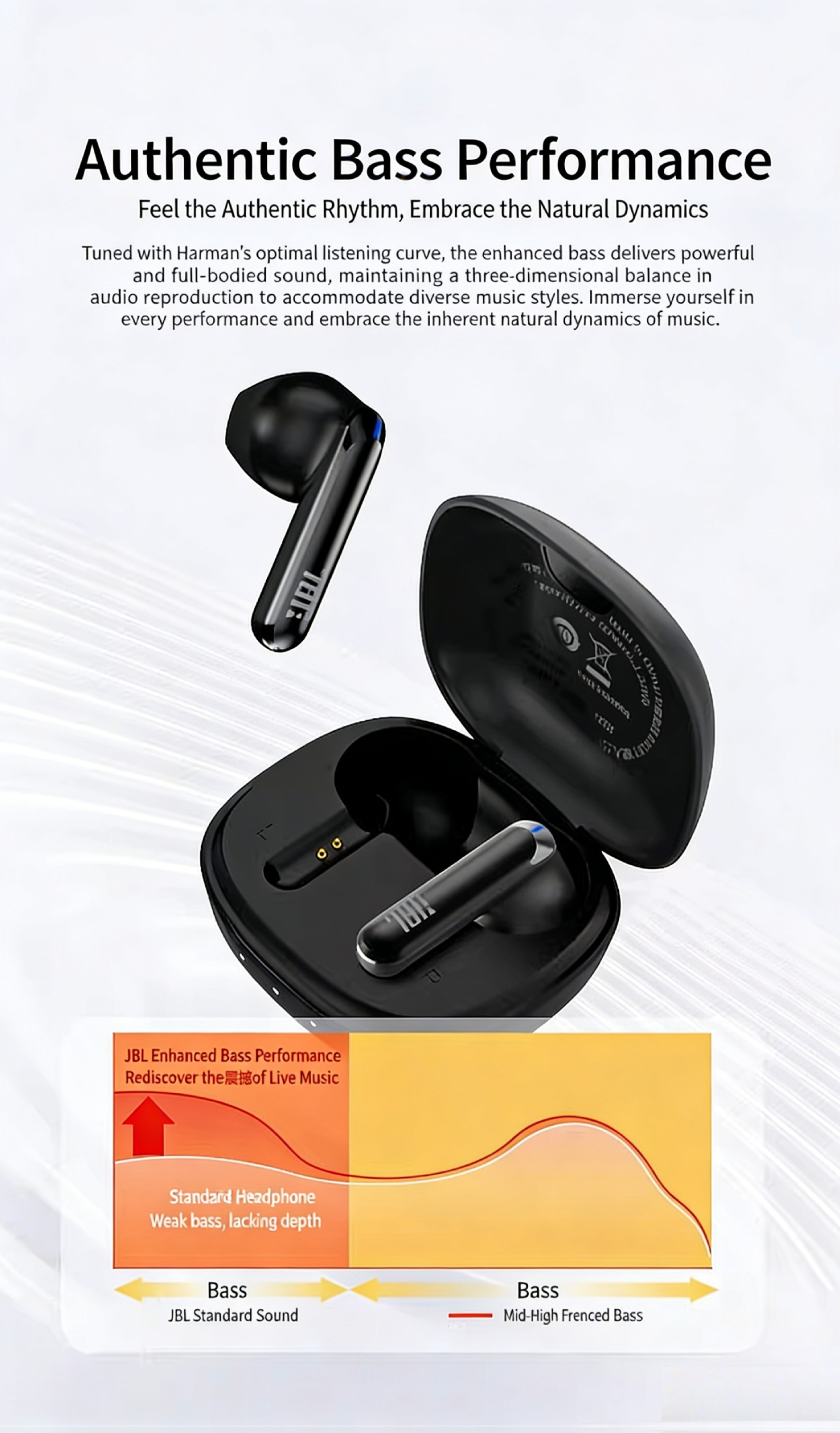 JBL T280TWS X2 True Wireless Earbuds, 12mm Dynamic Driver Deep Bass, DSP Call Noise Cancelling, Bluetooth 5.3 Stable 15m Connection, 24H Total Battery + 10Min Fast Charge, 3.4g Lightweight Semi-In-Ear, Low Latency Game Mode, IPX4 High Quality, Type-C