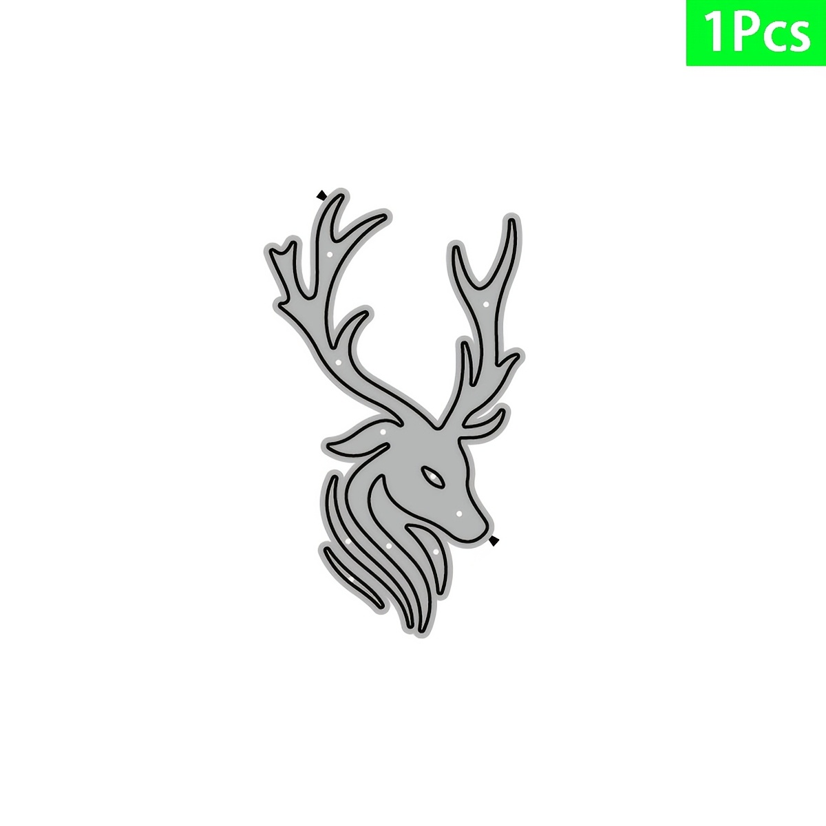 TEMU Matrices de découpe en métal Tête de Cerf, de pour Scrapbook, Outil de gaufrage pour loisirs créatifs en papier pour la fabrication de cartes et