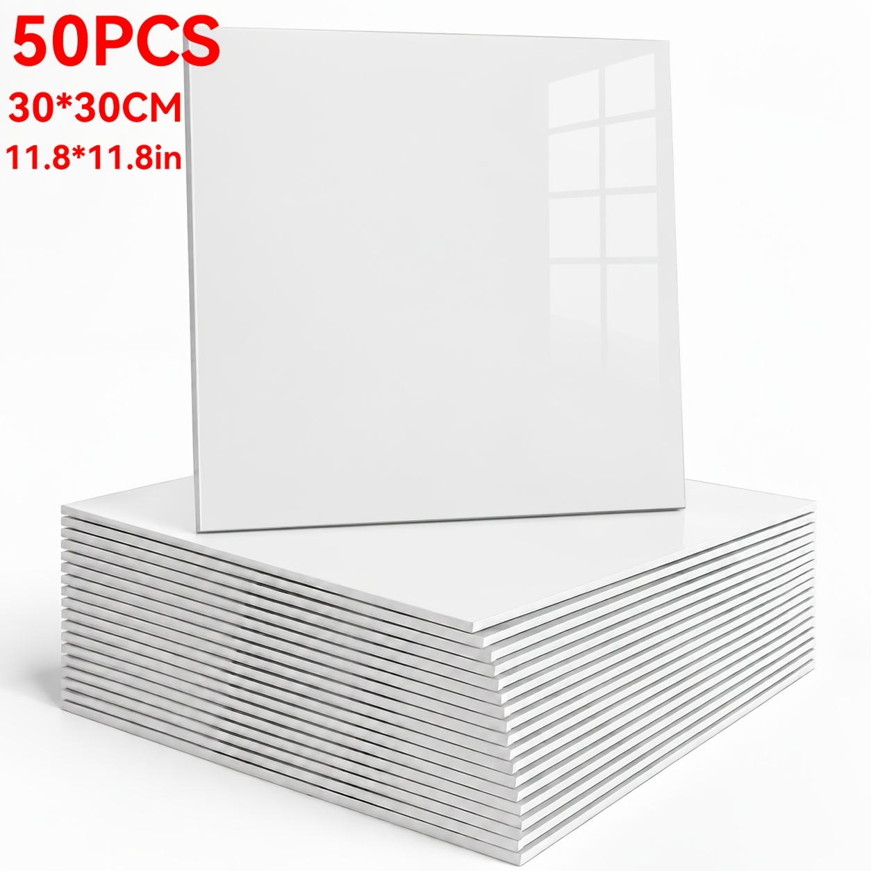 TEMU 50pcs Self-adhesive Wall Sticker Set, Suitable For Tv Accent Walls. Waterproof Peel-and-stick Marble-pattern Panels, Removable Wallpaper.