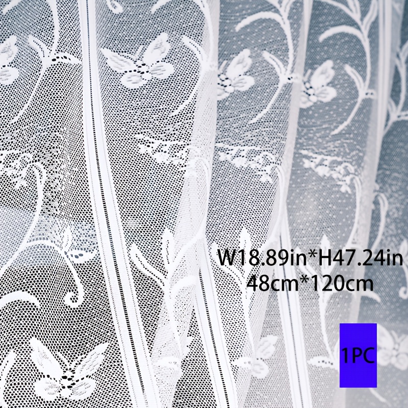 TEMU 1 pièce Panneau de rideau de fenêtre semi-transparent, convient pour cadre de porte et tringle à passe-tringle, panneau contemporain avec rideau