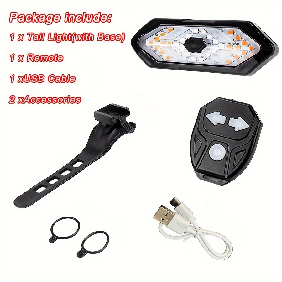 

1pc Usb Rechargeable Led Signal - Abs, Seatpost , 36v Max, Non-waterproof, Led Source, Rechargeable Battery, No