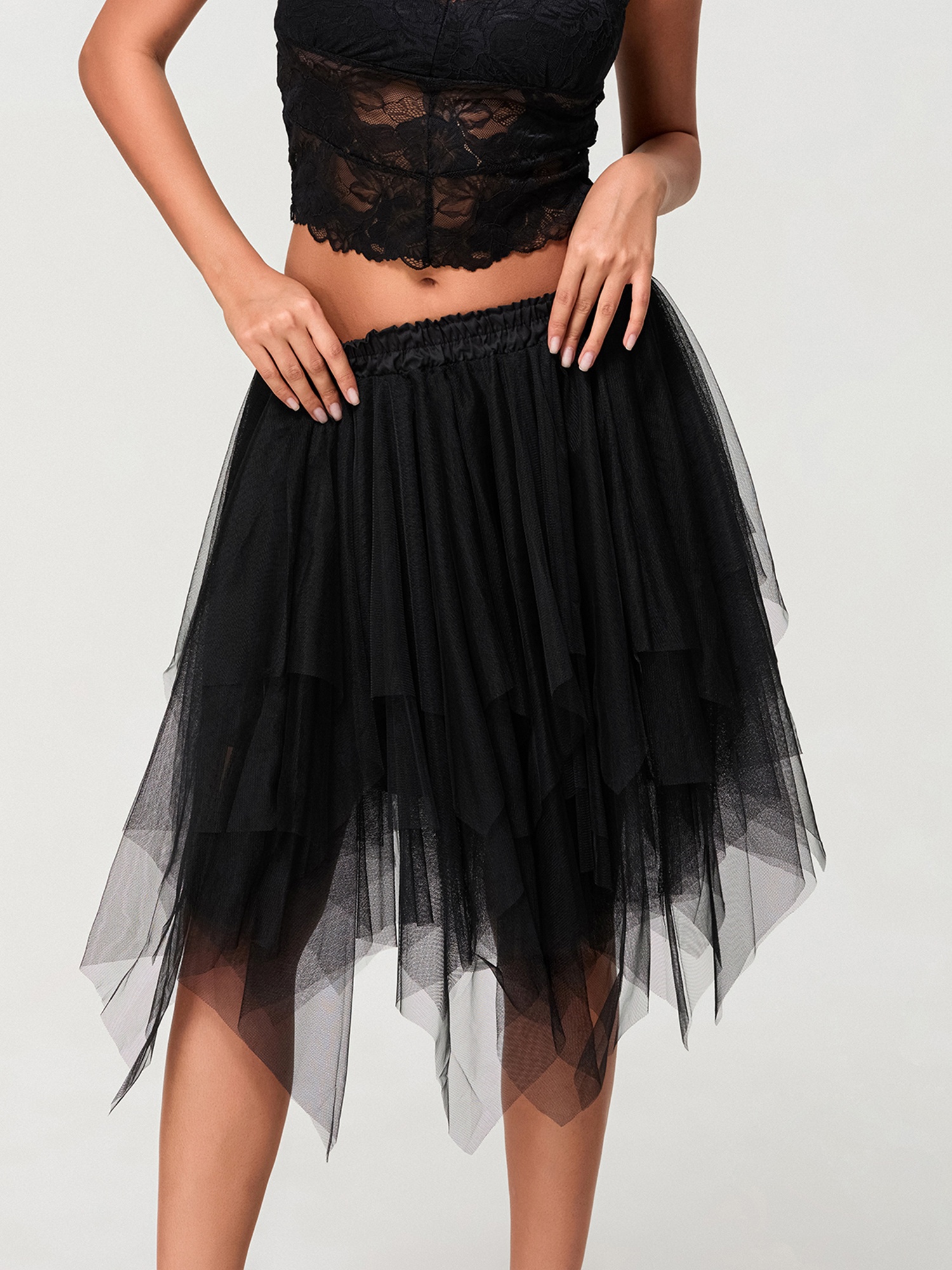 9pcs womens y2k high waist asymmetrical tulle skirt layered Temu