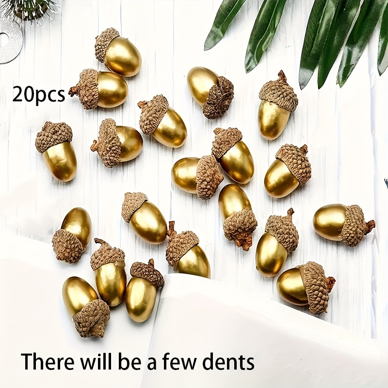 10/20pcs Autumn Decor Artificial Mini , Realistic Nuts, Suitable For Christmas, Thanksgiving Decorations, Autumn Wedding Party Decor, Table Centerpiece