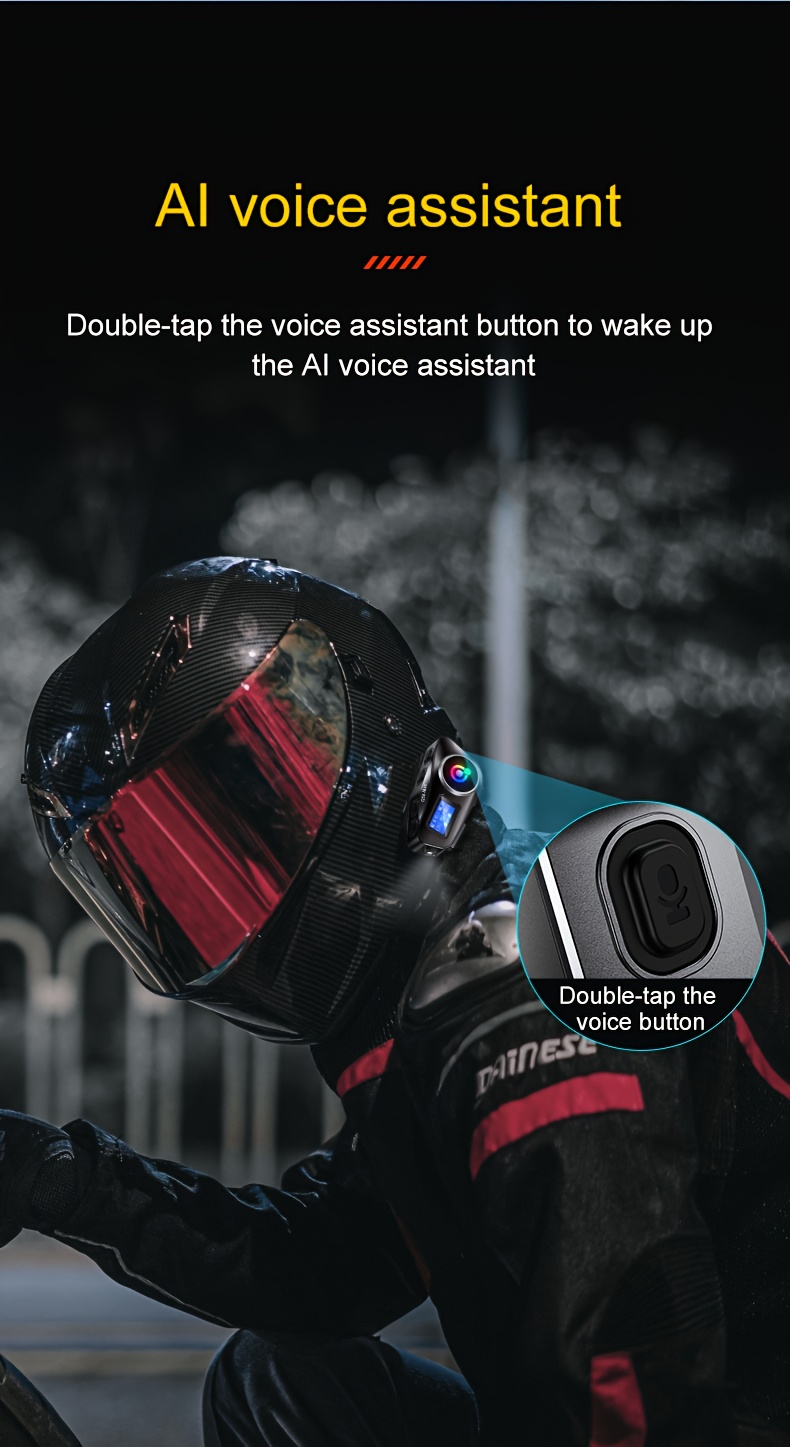 2 piezas Casco de Motocicleta Q58 Auricular sin varillas con Iluminación LED, Estéreo y Asistente de Voz FM Radio, Interfono de 500m
