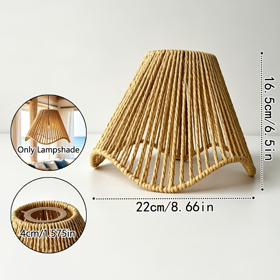 TEMU Pantalla de lámpara colgante de estilo , para comedor, lámpara de mesita de noche para dormitorio, luz para pasillo, barra de aperitivos,