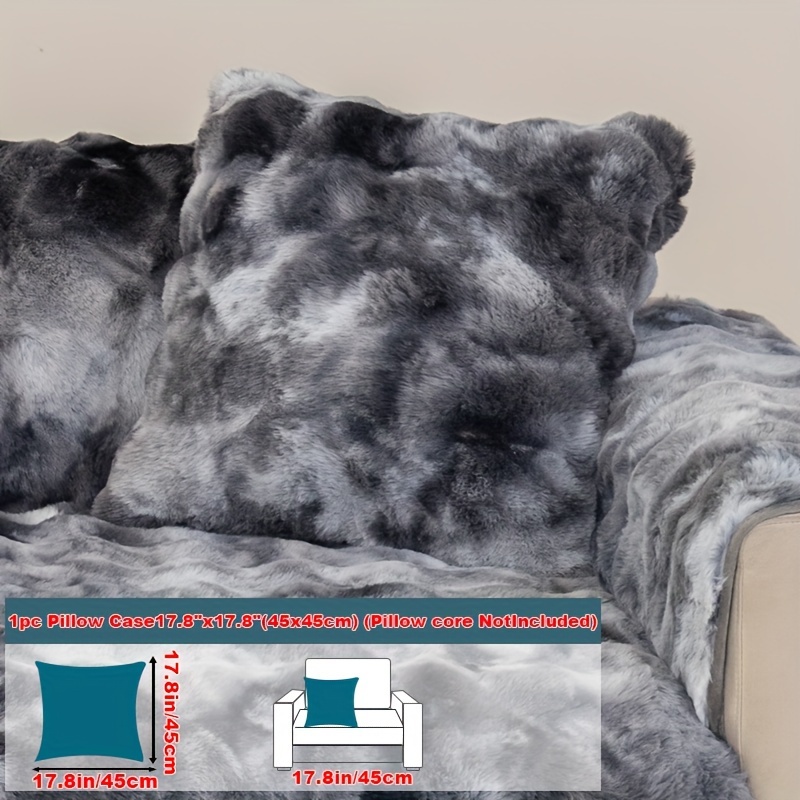 TEMU 1pc Plush Gradient Color Velvet Sofa Cover, Thickened Sofa Cover, Dog-friendly, Thick Plush Sofa Cover, Plush Non-slip Sofa Cover, Furniture
