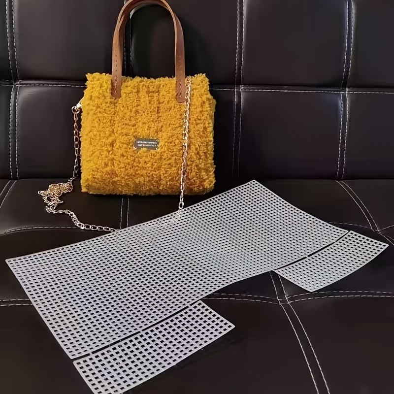 

1pc Plastic Mesh Grid Plate For Diy Making Bag Auxiliary Weaving Sewing Embroidery Knitted Handmade Woven Bag Shoulder Crossbody