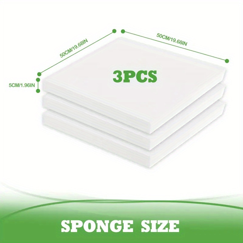E-shop 1/2/3 Stück - 50cm x 50cm, 5cm Dicke, Schnelle Lösung für Durchhängende Sitze Unterstützung, Hochdichte Memory-Schaumstoff, Geeignet für