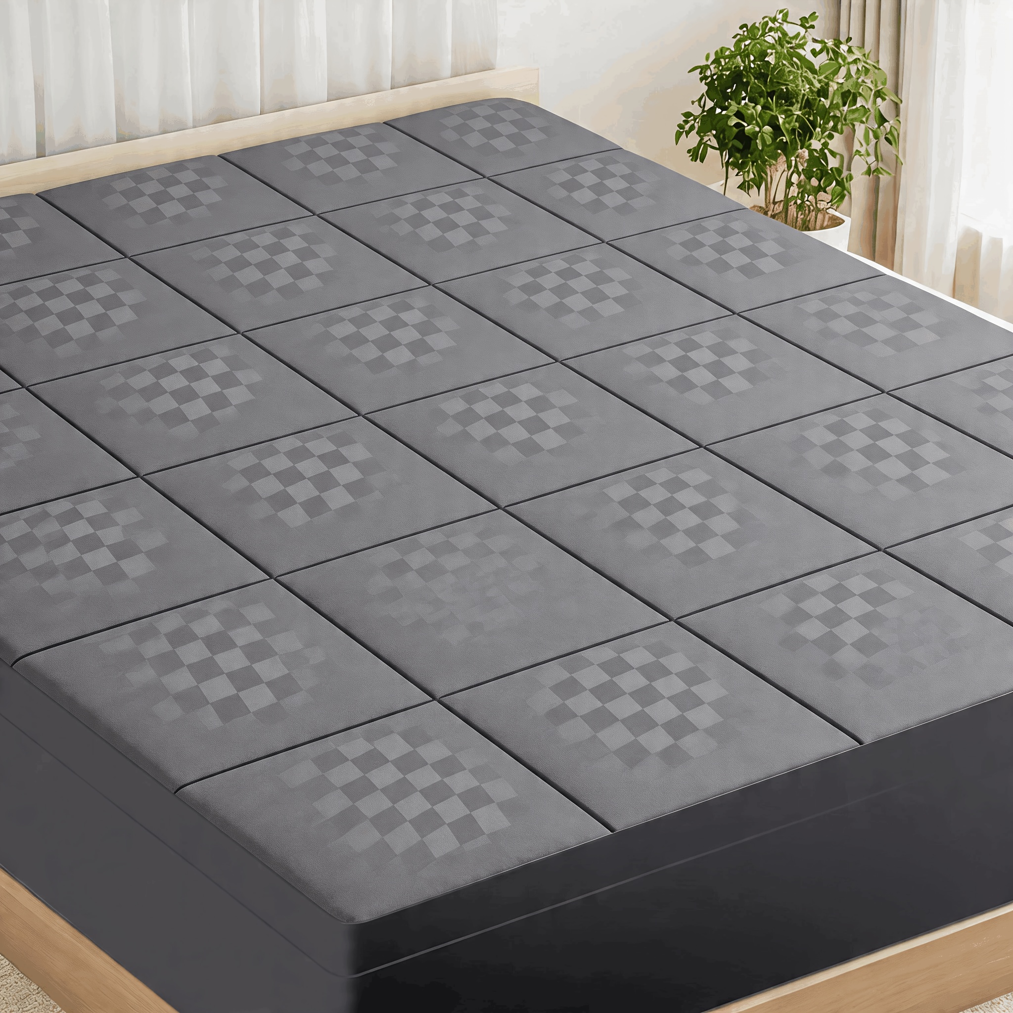 TEMU Mattress Topper, 900gsm Mattress Protector, Fits 8-21 Inch Deep Mattress, Fitted Mattress Pad For Sleep, Support Mattress Cover, Deep Pockets