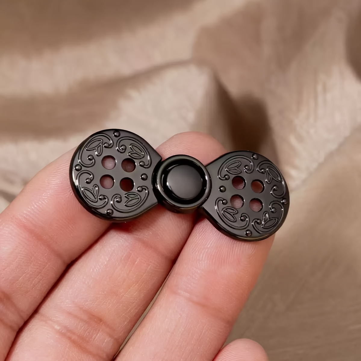 TEMU 4 pièces/2 paires de crochets et œillets à coudre, fermoirs vintage pour cape, boutons pour pull, châle, cardigan, col