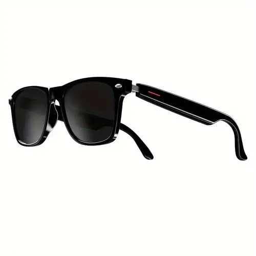 smart wireless audio glasses fashion sunglasses for office outdoor sports driving unisex smart glasses for men and women music hands free calling black frame