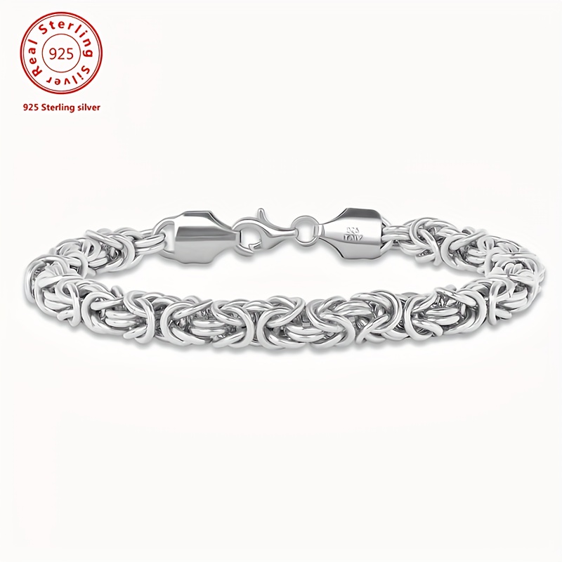 

925 Silver (5.5g Silvery) Women's Bracelet, For Girlfriend, Wife, Mother, Gift Box