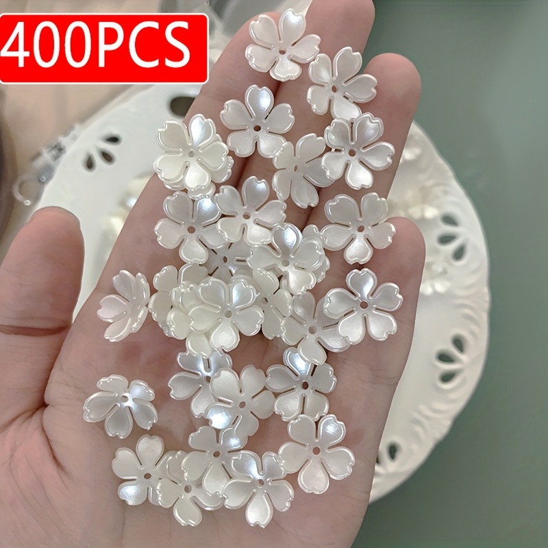 TEMU 400 Pezzi Bulk Bottoni/Petali/ di Fiori di Ciliegio Giapponese Latte - Kit Fai da Te per Fermacapelli, Spille, Scrapbooking, Abbigliamento e
