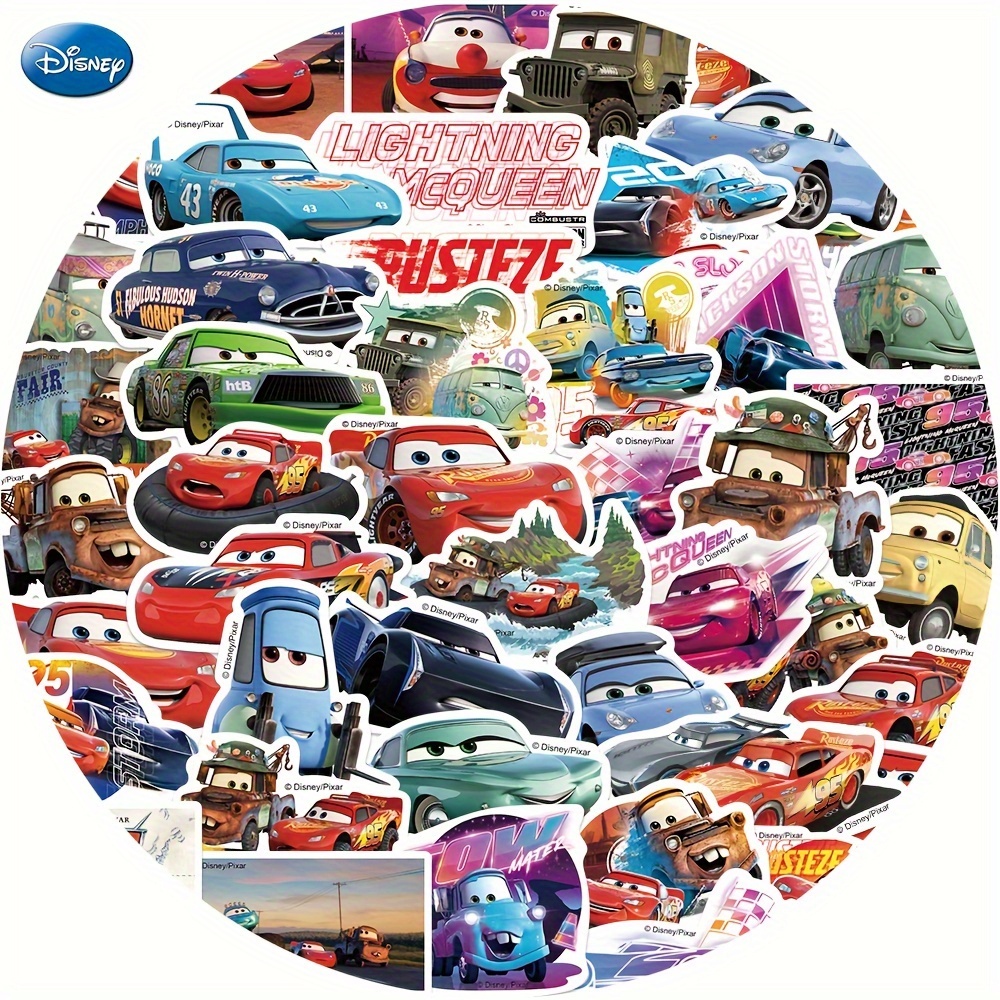 

50pcs Disney Authorized Racing Car Mcqueen Funny Handsome Decoration Luggage Guitar Cup Phone Decal Sticker