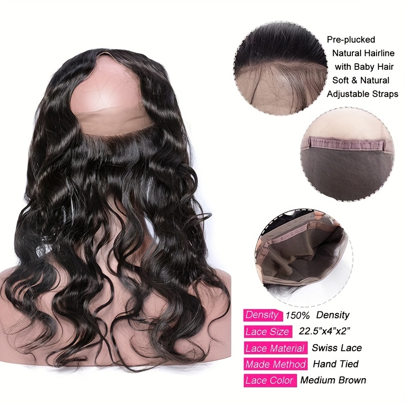 360 Lace Frontal Closure Body Wave Human Hair Lace Frontal Temu