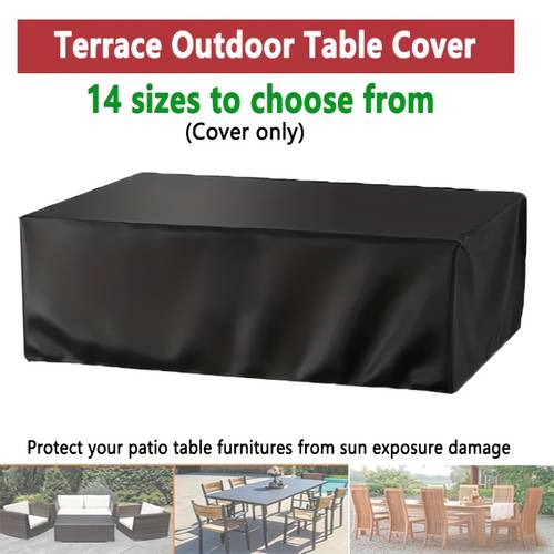 sun and wind resistant rectangular patio cover heavy duty polyester elastic fabric tear resistant square table protector for outdoor furniture